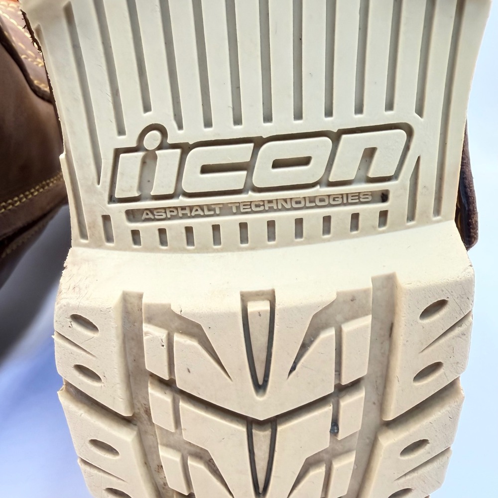 Icon 1000 Elsinore Mens 8.5 Brown Leather Motorcycle Boots Buckle Rugged Biker - Picture 16 of 16